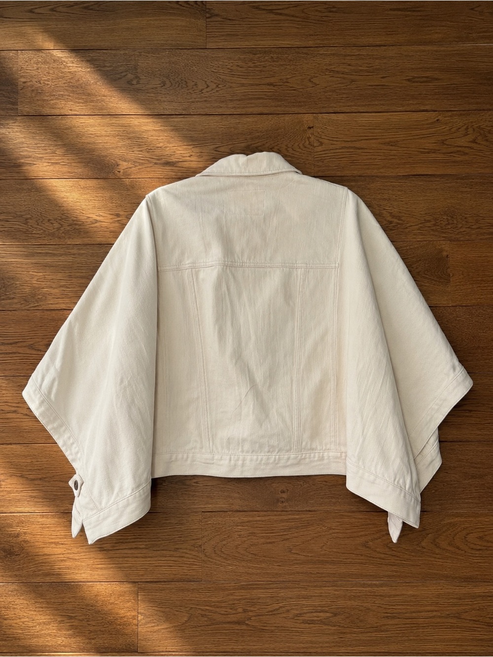Anthropologie Pilcro Weston Cape Denim Boyfriend Jacket Sz S/M NWOT - Picture 2 of 8